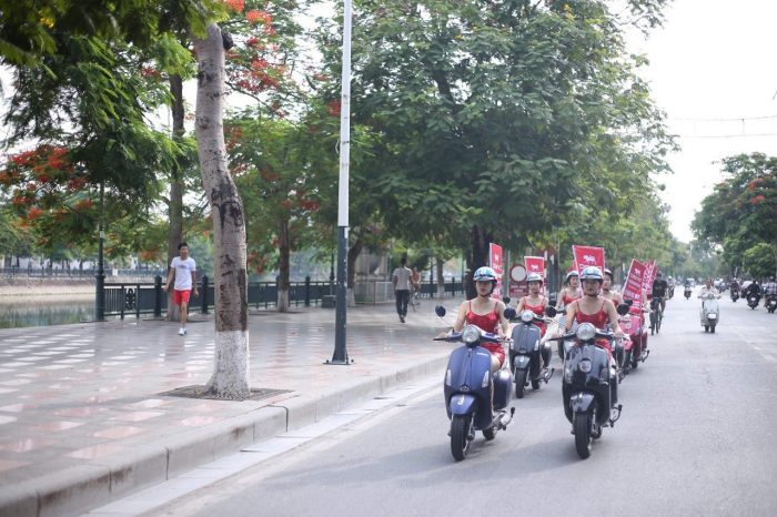 chạy roadshow xe máy điện